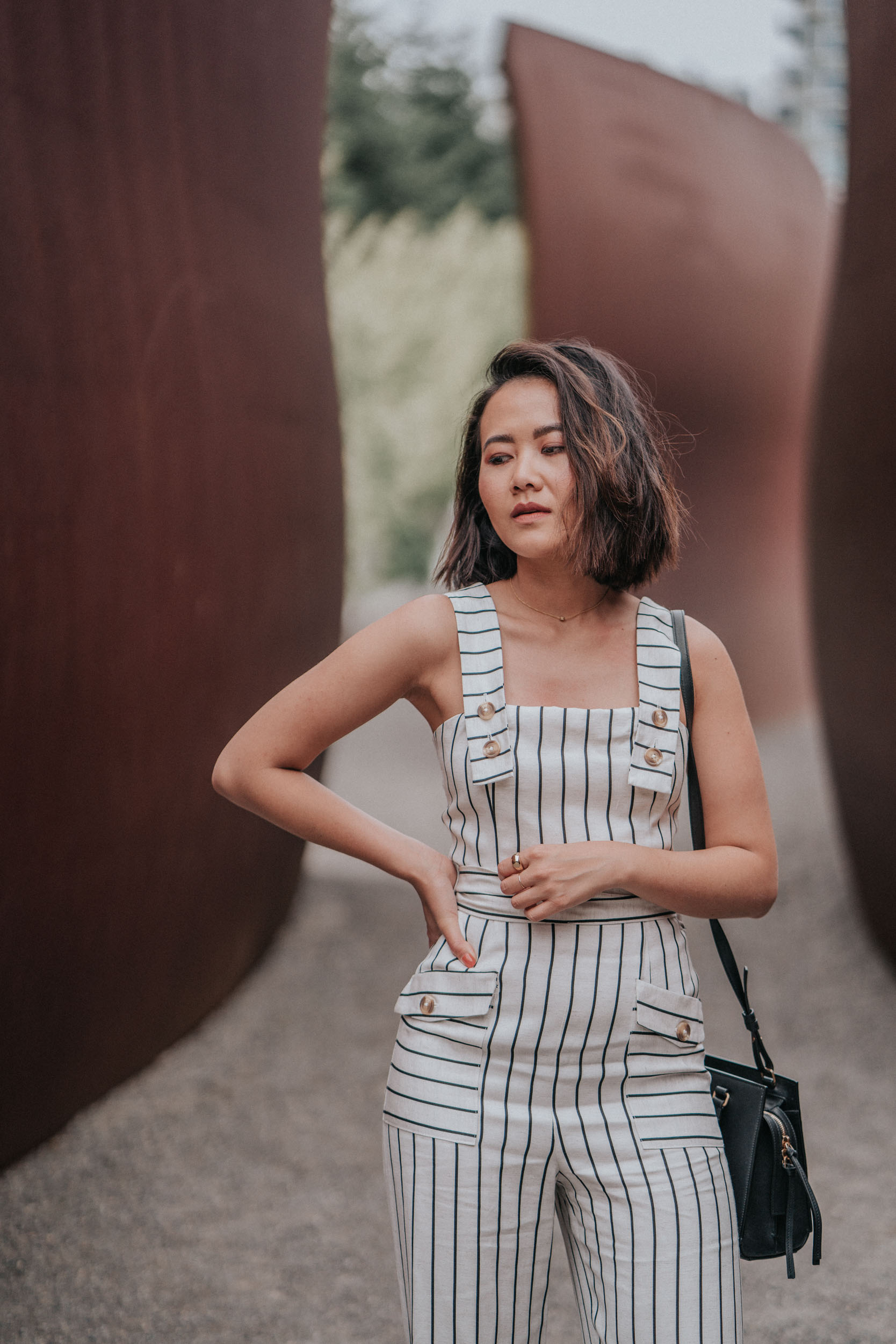 20190703-Top Shop Pin Stripe Jump Suit YSL Zara Olympic Sculpture Park-18