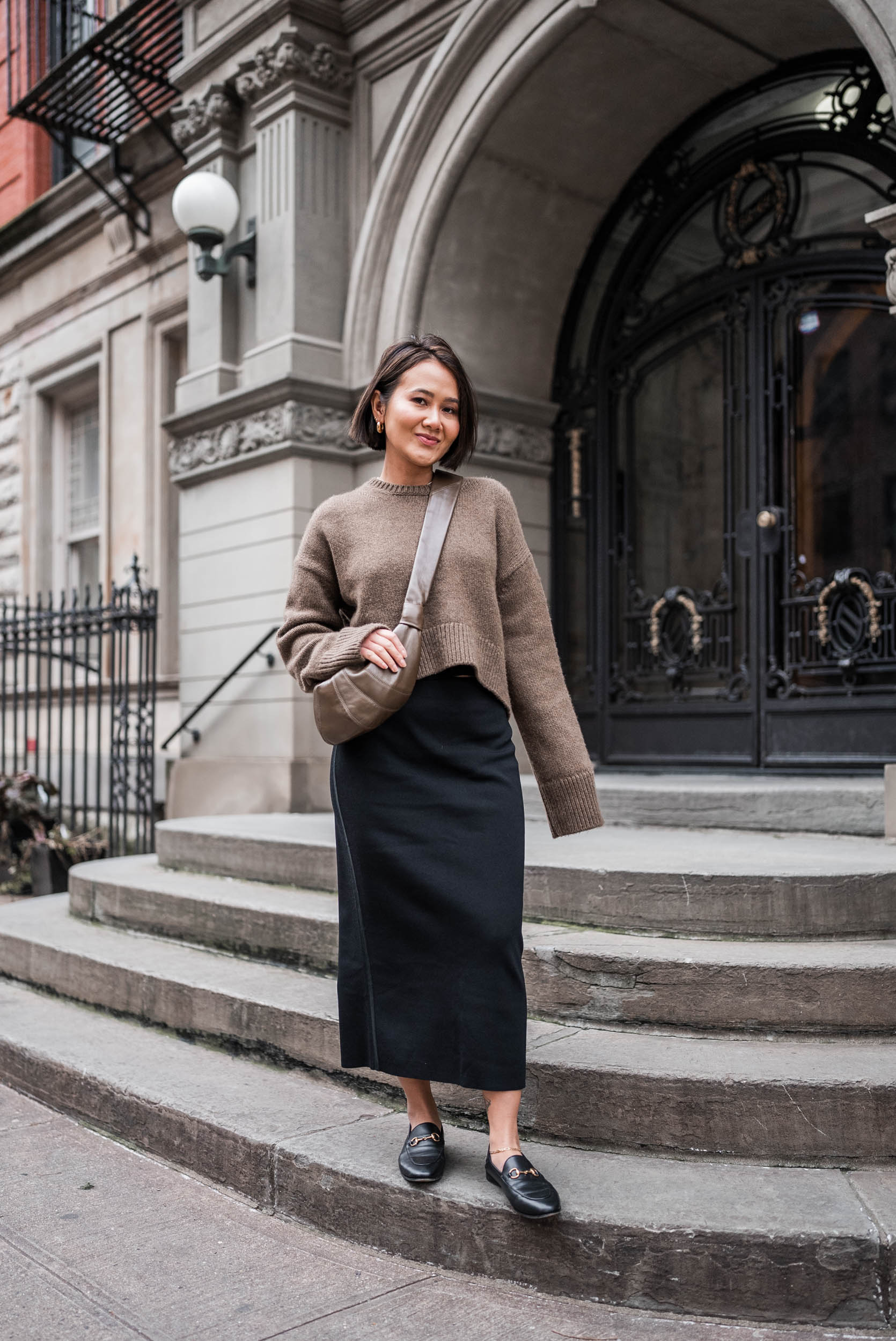 Style-Senses-An-Trieu_Gucci-Lemaire-Croissant-Bag-Old-Celine-sweater-COS-skirt-Aurate-NY-hoops