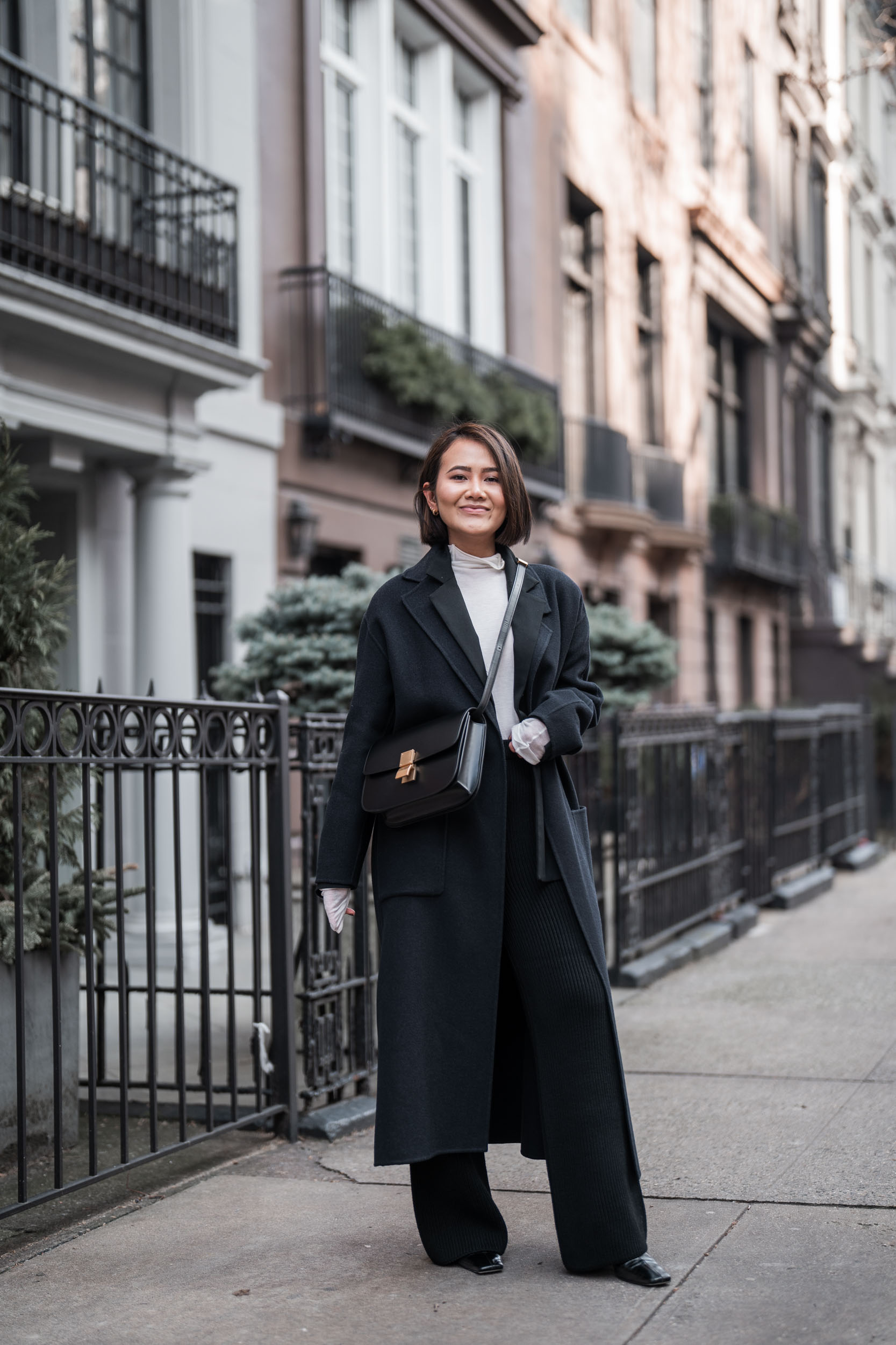 Style & Senses-An Trieu_Celine box bag COS coat Rick Owens top Saks Potts SSENSE By Far Boots Upper East Side NYC