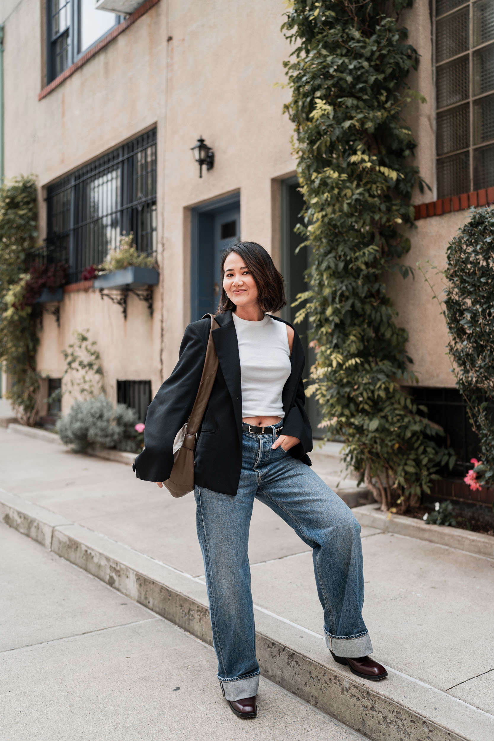 NYC Khaite Lemaire croissant bag etsy Studded Belt Citizens of Humanity ayla jeans flore flore yohji yamamoto blazer